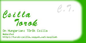 csilla torok business card