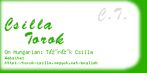 csilla torok business card